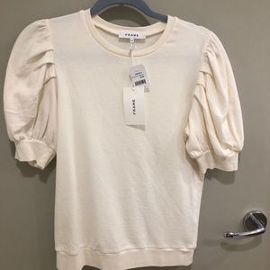 FRAME balloon sleeve sweatshirt.